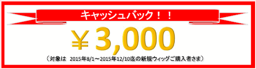 キャッシュバック3,000円