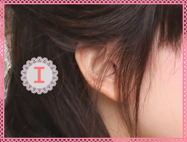 後れ毛技術で揉み上げ美人
