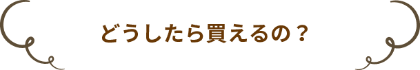 どうしたら買えるの？