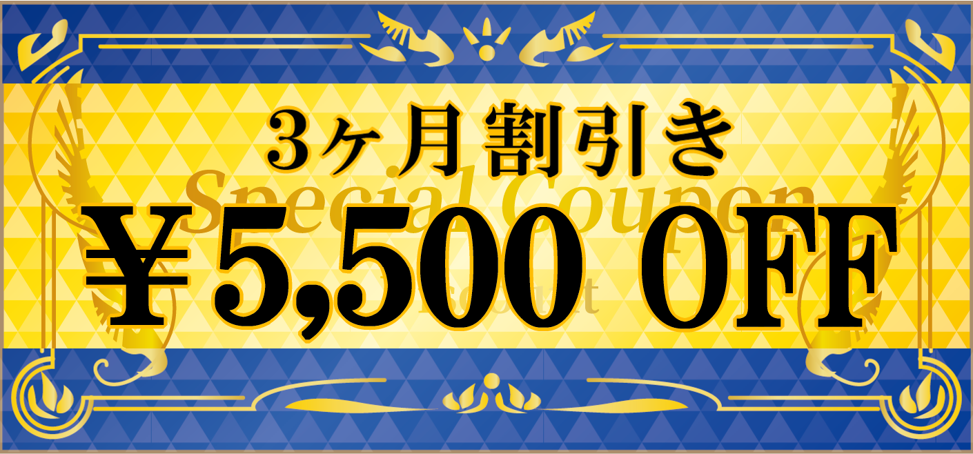 3ヶ月かつら割引きウィッグ特典