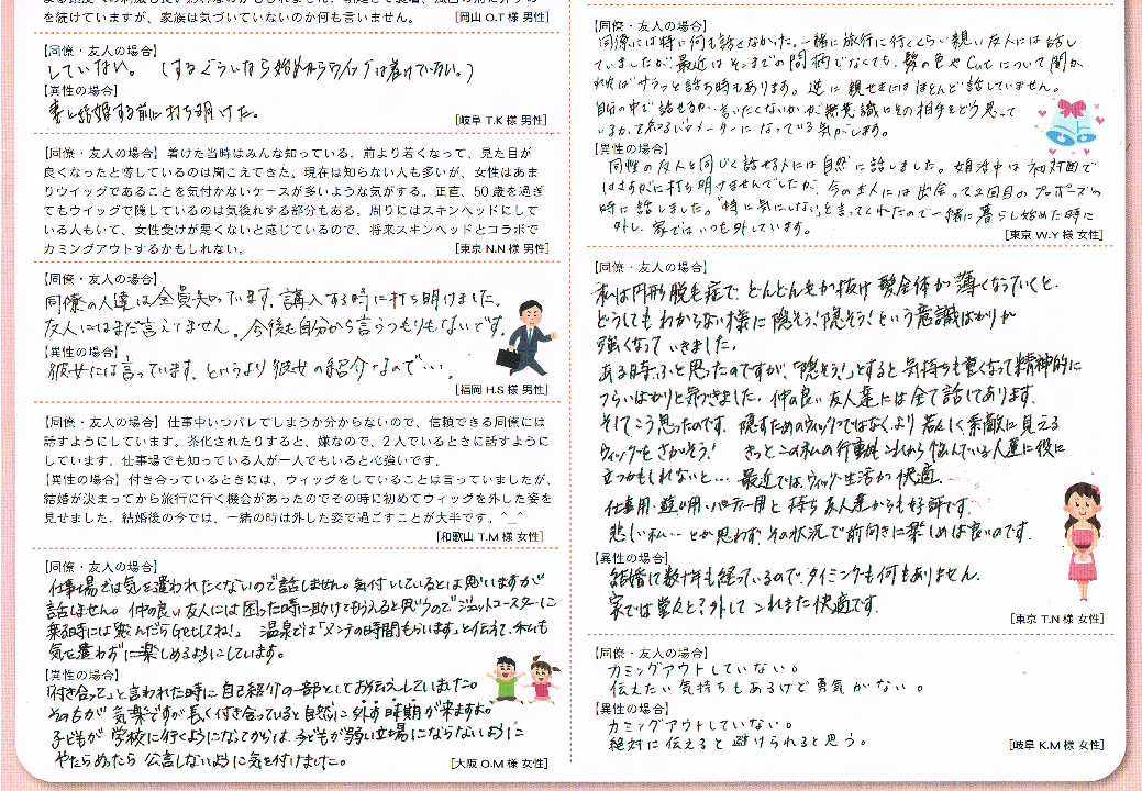かつらユーザー情報交換 皆様のウィッグライフ 2015年 春号【2】