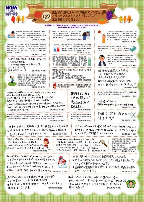 かつらユーザー情報交換 皆様のウィッグライフ 2018年 秋号【2】